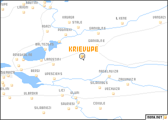 map of Krievupe
