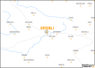 map of Krīgaļi