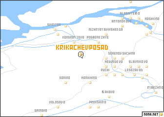 map of Krikachëv Posad