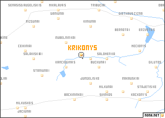 map of Krikonys