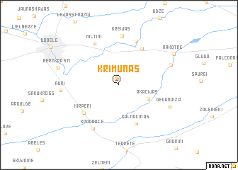 map of Krimūnas