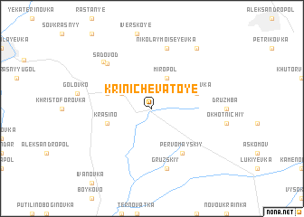 map of Krinichevatoye