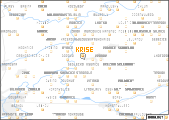 map of Kříše