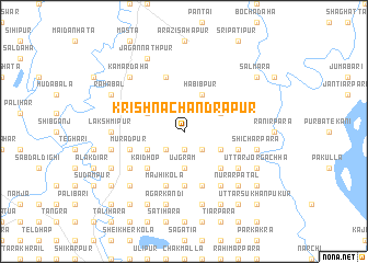 map of Krishnāchandrapur