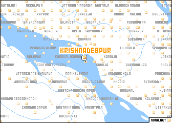 map of Krishnadebpur