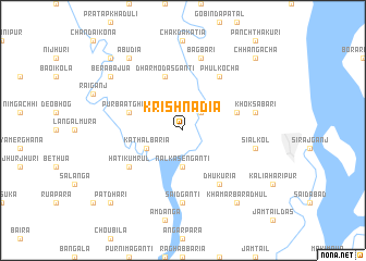 map of Krishnadia