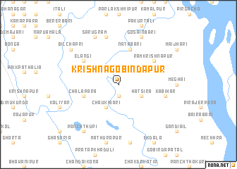 map of Krishna Gobindapur