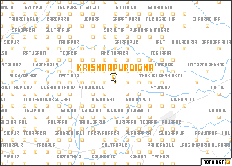 map of Krishnapur Digha