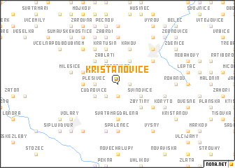 map of Křišťanovice