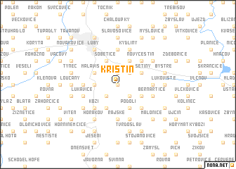 map of Křištín