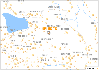 map of Krivača