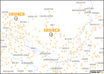 map of Krivača