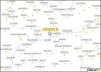 map of Krivača