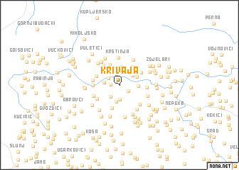 map of Krivaja