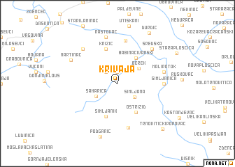 map of Krivaja