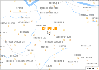 map of Krivaja