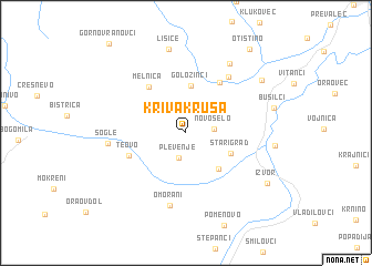 map of Kriva Kruša