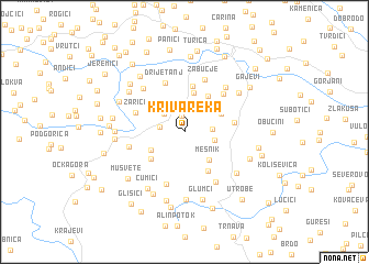map of Kriva Reka
