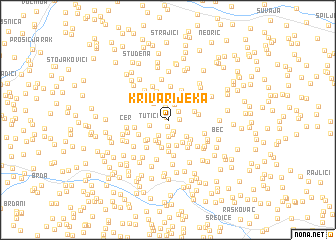 map of Kriva Rijeka