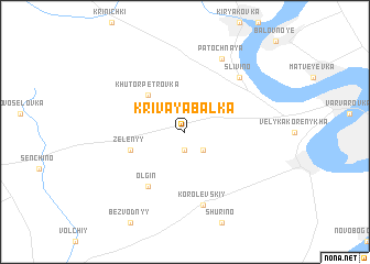 map of Krivaya Balka