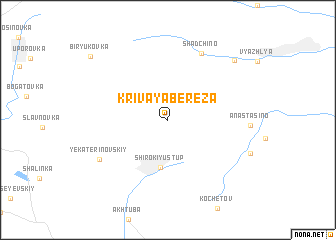 map of Krivaya Berëza