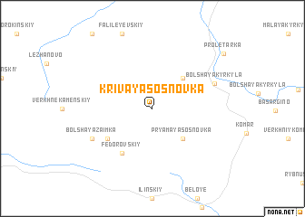 map of Krivaya Sosnovka