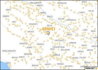 map of Krivići