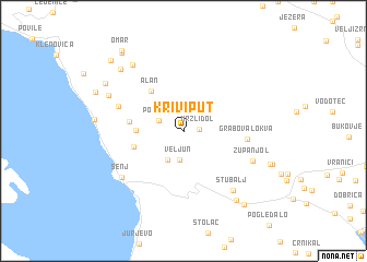 map of Krivi Put