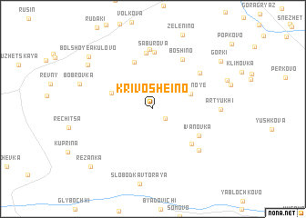 map of Krivosheino