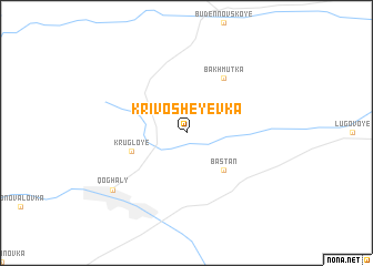 map of Krivosheyevka