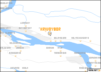 map of Krivoy Bor