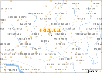 map of Križevčec