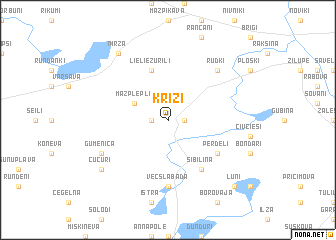 map of Križi