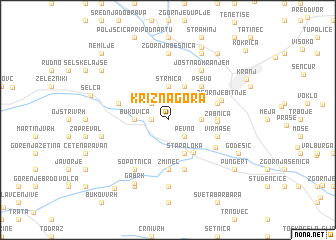 map of Križna Gora