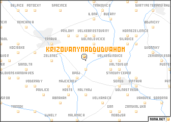 map of Krížovany nad Dudváhom