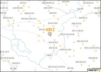 map of Križ