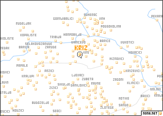 map of Križ