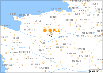 map of Krkavče