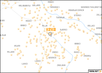 map of Krka