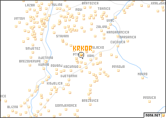 map of Krkor