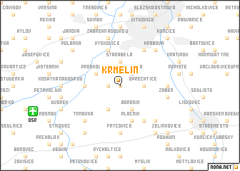 map of Krmelín