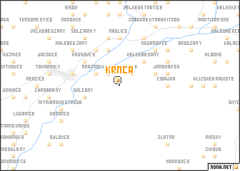 map of Krnča