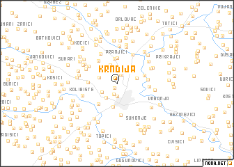 map of Krndija