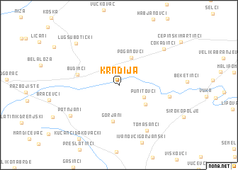 map of Krndija