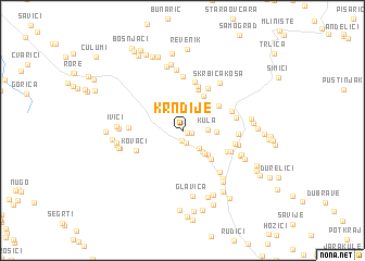 map of Krndije