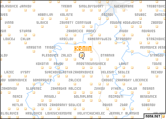 map of Krnín