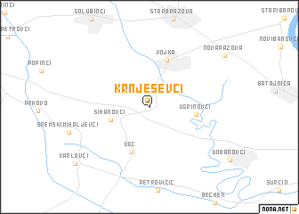 map of Krnješevci