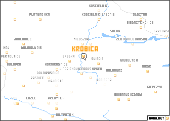 map of Krobica