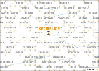 map of Krobielice