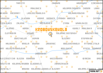 map of Krobowska Wola